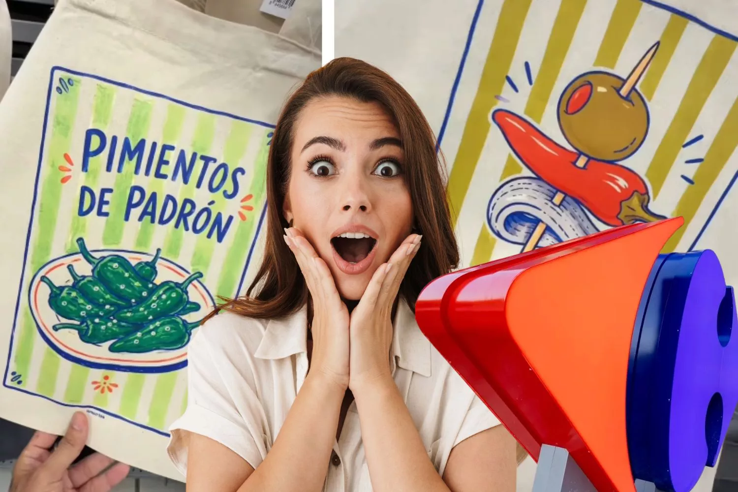 Colas kilométricas para hacerse con las 'tote bags' más divertidas de Carrefour / Fotomontaje Consumidor Global