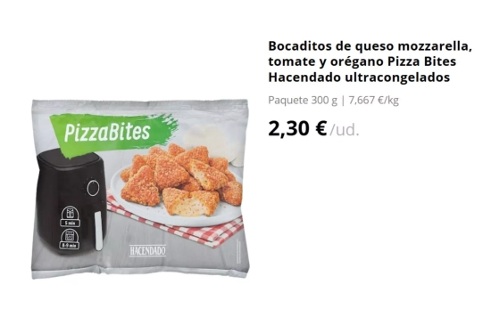 Pizza Bites de mozzarella, tomate y orégano/ MERCADONA Pizza Bites de mozzarella, tomate y orégano/ MERCADONA