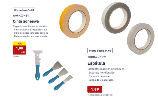 Cintas y espátulas/ ALDI Cintas y espátulas/ ALDI
