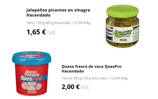 Queso proteico y jalapeños picantes/ MERCADONA Queso proteico y jalapeños picantes/ MERCADONA