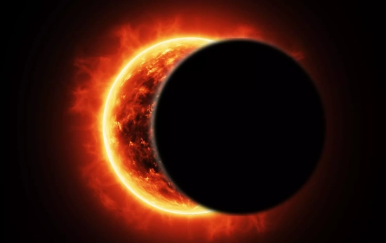 Recreación del eclipse que tendrá lugar este 12 de agosto/ CANVA Recreación del eclipse que tendrá lugar este 12 de agosto/ CANVA
