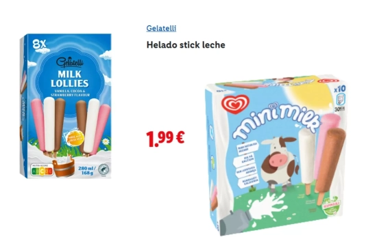 Helado stick de leche, un clon del cremoso MiniMilk/ LIDL Helado stick de leche, un clon del cremoso MiniMilk/ LIDL