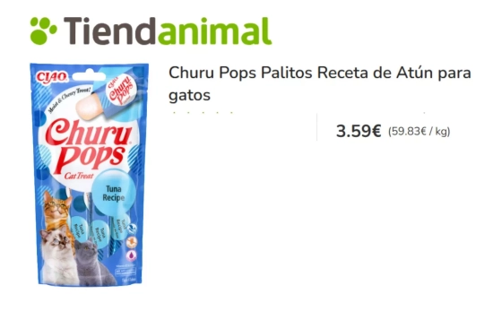 Chuches congeladas para gatos/ TIENDANIMAL Chuches congeladas para gatos/ TIENDANIMAL