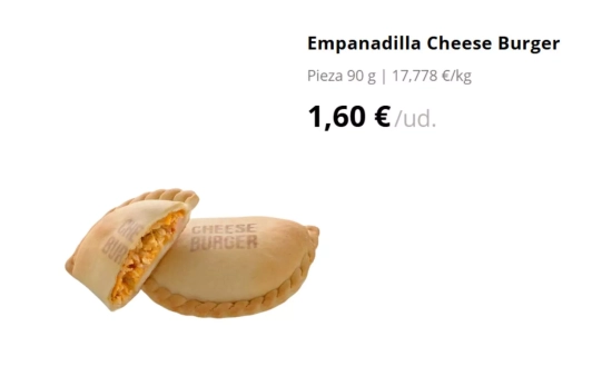 Empanadilla Cheese Burger/ MERCADONA Empanadilla Cheese Burger/ MERCADONA