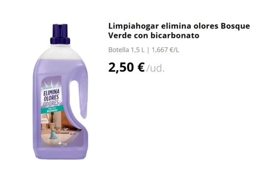 Limpiahogar Elimina Olores Bosque Verde con bicarbonato /Mercadona Limpiahogar Elimina Olores Bosque Verde con bicarbonato /Mercadona