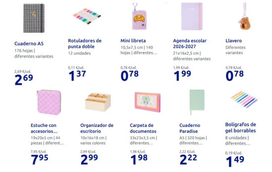 Artículos de papelería variados/ Action