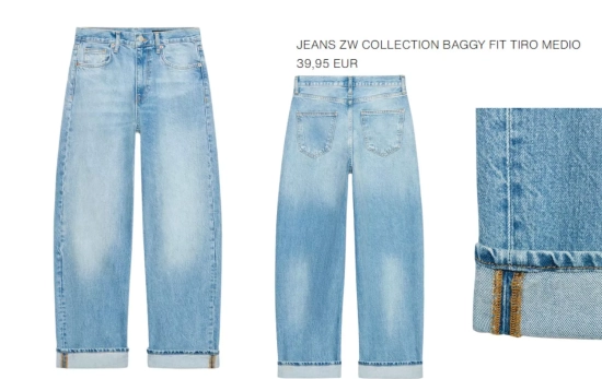 JEANS ZW COLLECTION BAGGY FIT TIRO MEDIO 39,95 EUR/ ZARA JEANS ZW COLLECTION BAGGY FIT TIRO MEDIO 39,95 EUR/ ZARA