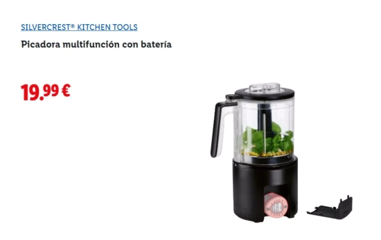 Picadora multifunción con batería/ LIDL Picadora multifunción con batería/ LIDL
