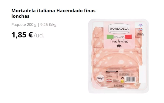 Mortadela italiana/ MERCADONA