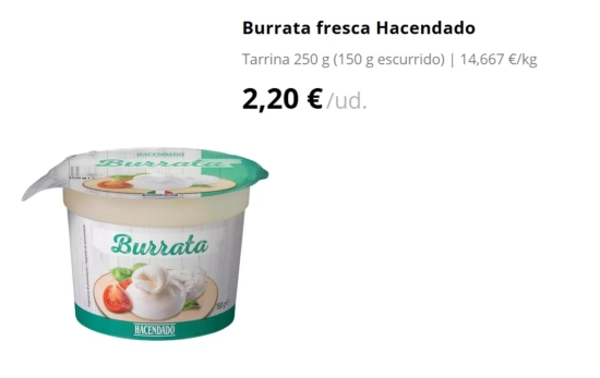 Burrata/ MERCADONA