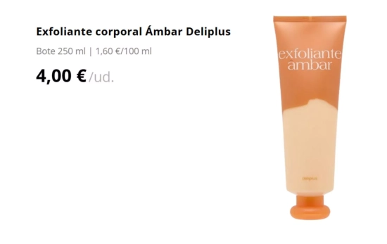 Exfoliante corporal Ámbar/ MERCADONA Exfoliante corporal Ámbar/ MERCADONA