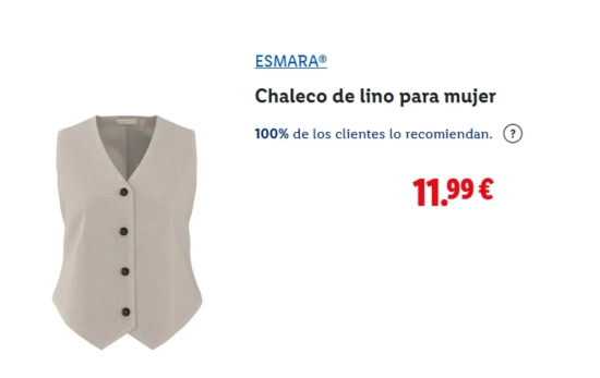Chaleco de lino/ LIDL Chaleco de lino/ LIDL