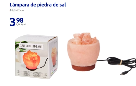 Lámpara de piedra de sal/ ACTION Lámpara de piedra de sal/ ACTION
