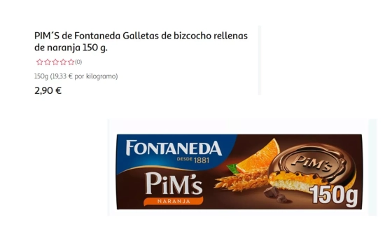 PIM'S de Fontaneda con naranja/ ALCAMPO PIM'S de Fontaneda con naranja/ ALCAMPO