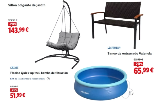 Mobiliario jardín rebajado/ LIDL Mobiliario jardín rebajado/ LIDL