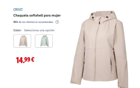 chaqueta softshell/ Fotomontaje Consumidor Global chaqueta softshell/ Fotomontaje Consumidor Global