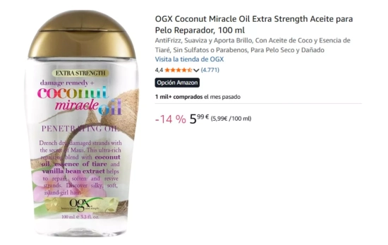OGX Damage Remedy + Coconut Miracle Oil Extra Strength/ AMAZON OGX Damage Remedy + Coconut Miracle Oil Extra Strength/ AMAZON