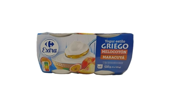 El yogur griego de maracuyá y melocotón de Carrefour / CARREFOUR El yogur griego de maracuyá y melocotón de Carrefour / CARREFOUR