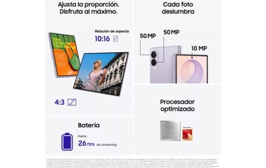 Algunas de las características más destacadas del Galaxy Z Fold 8 / FNAC Algunas de las características más destacadas del Galaxy Z Fold 8 / FNAC