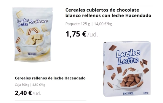 Cereales cubiertos y sin recubrir de chocolate blanco y rellenos con leche/ Fotomontaje Consumidor Global Cereales cubiertos y sin recubrir de chocolate blanco y rellenos con leche/ Fotomontaje Consumidor Global
