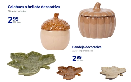 Objetos decorativos otoñales/ ACTION Objetos decorativos otoñales/ ACTION