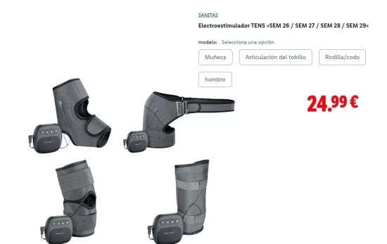 Electroestimulador TENS »SEM 26 / SEM 27 / SEM 28 / SEM 29«/ LIDL