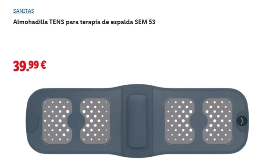 Almohadilla TENS para terapia de espalda SEM 53/ LIDL