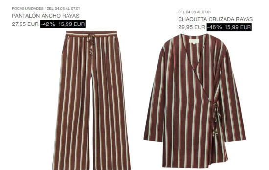 Conjunto Zara rayas/ ZARA