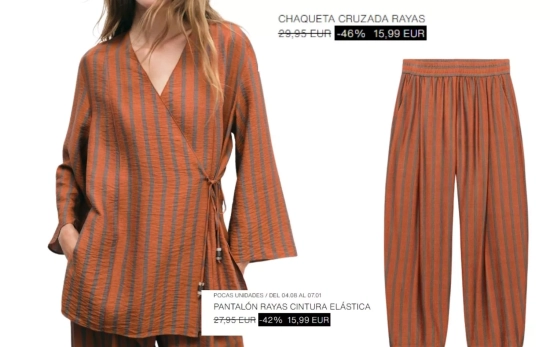 Conjunto Zara rayas/ ZARA