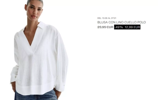 Blusa de lino/ ZARA