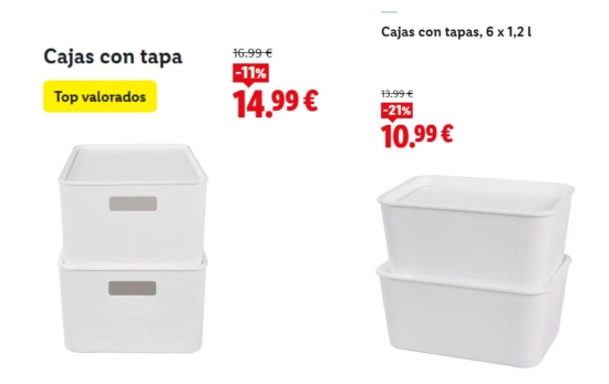 Cajas de plástico de almacenaje/ LIDL