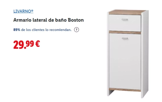 Armario lateral de baño Boston/ LIDL Armario lateral de baño Boston/ LIDL