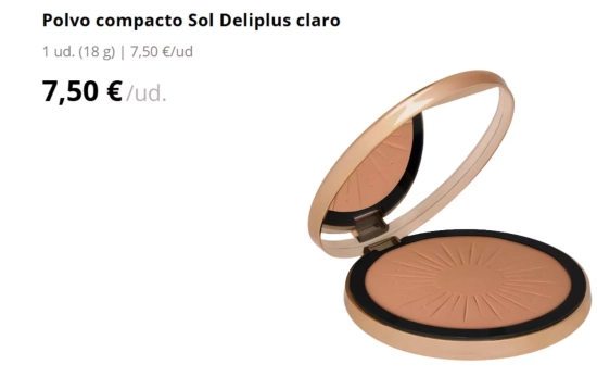 Polvo compacto Sol Deliplus claro/ MERCADONA Polvo compacto Sol Deliplus claro/ MERCADONA
