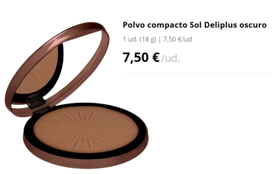 Polvo compacto Sol Deliplus oscuro/ MERCADONA Polvo compacto Sol Deliplus oscuro/ MERCADONA