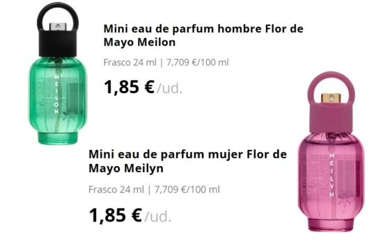 Mini eau de parfum mujer y hombre de Flor de Mayo/ MERCADONA