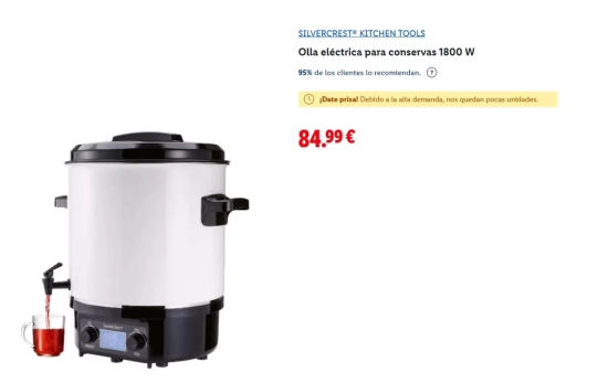 Olla esterilizadora/ LIDL Olla esterilizadora/ LIDL