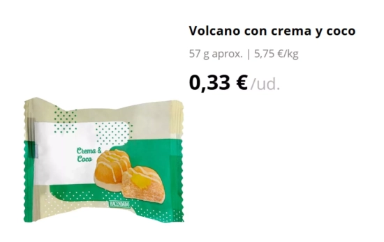 Volcano con crema y coco/ MERCADONA Volcano con crema y coco/ MERCADONA