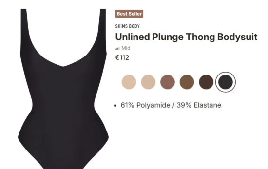 Unlined plunge thong bodysuit/ SKIMS Unlined plunge thong bodysuit/ SKIMS