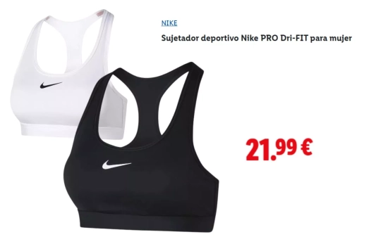 Sujetador deportivo Nike PRO Dri-FIT para mujer/ LIDL