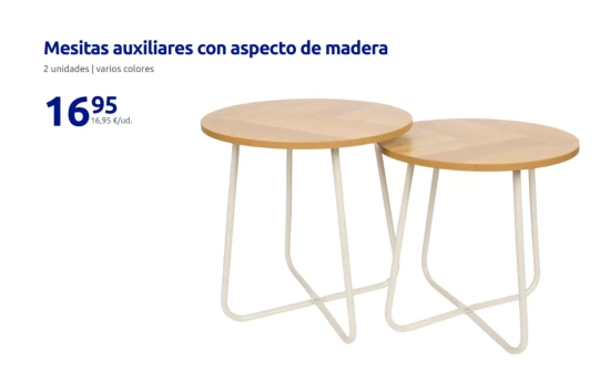 Mesitas auxiliares con aspecto de madera/ ACTION Mesitas auxiliares con aspecto de madera/ ACTION