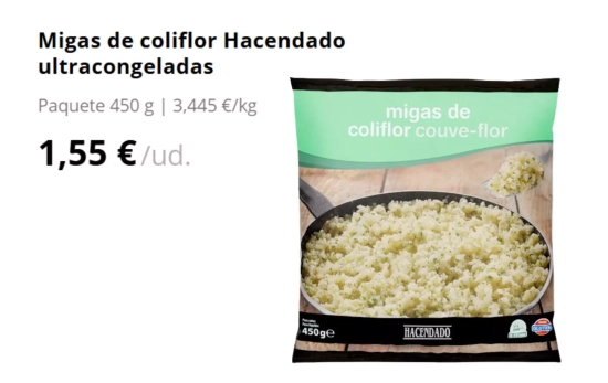 Migas de coliflor/ MERCADONA
