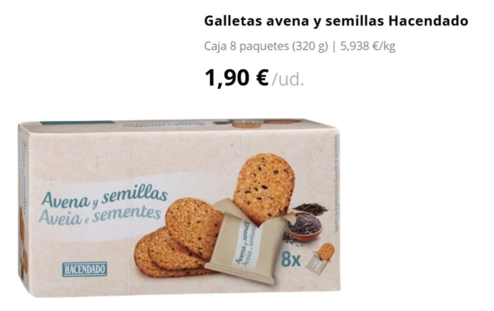 Las nuevas galletas de avena y semillas /MERCADONA Las nuevas galletas de avena y semillas /MERCADONA