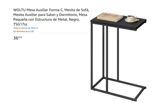 Mesa auxiliar forma C/ AMAZON Mesa auxiliar forma C/ AMAZON