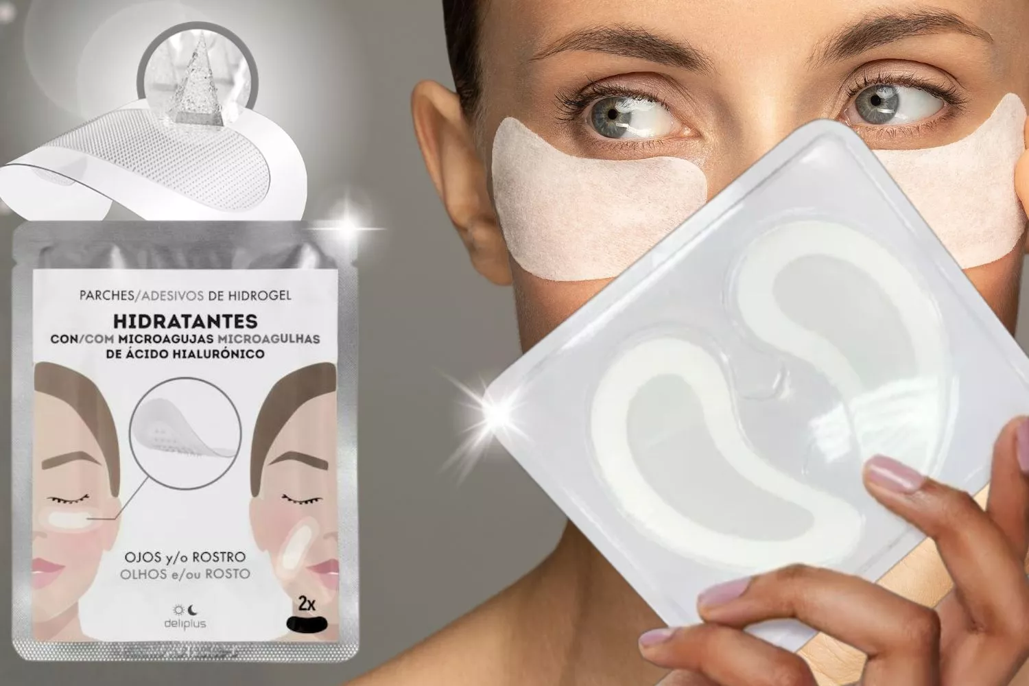 Mercadona para conseguir los nuevos parches para ojos con microagujas de ácido hialurónico/ Fotomontaje Consumidor Global