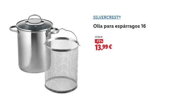 Olla para espárragos 16 cm/ LIDL