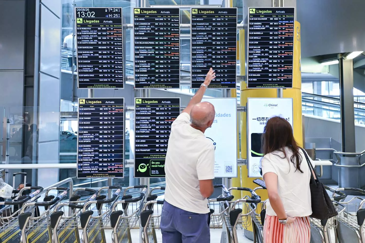 Paneles informativos sobre vuelos en un aeropuerto   EUROPA PRESS   GUSTAVO VALIENTE