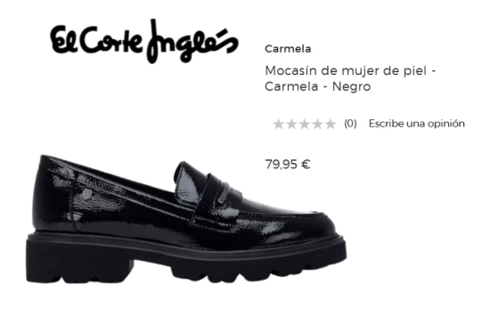 Mocasín carmela/ El Corte Inglés Mocasín carmela/ El Corte Inglés