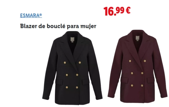 Blazer de bouclé para mujer/ LIDL Blazer de bouclé para mujer/ LIDL