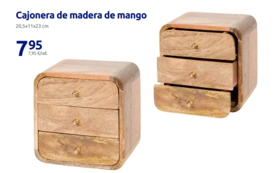Cajonera de madera de mango/ ACTION Cajonera de madera de mango/ ACTION