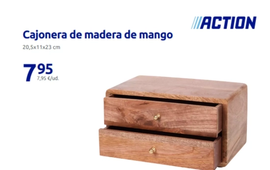 Cajonera de madera de mango/ ACTION Cajonera de madera de mango/ ACTION